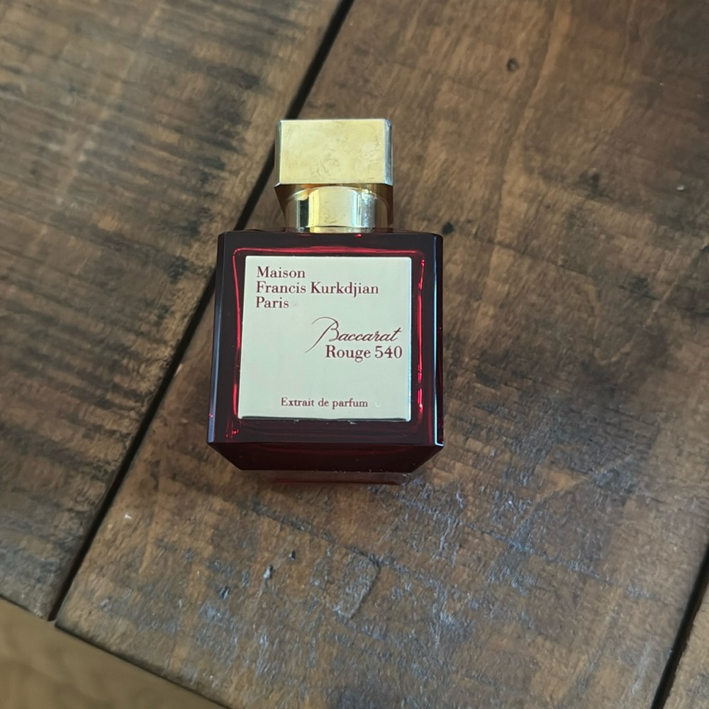 Empty baccarat bottle